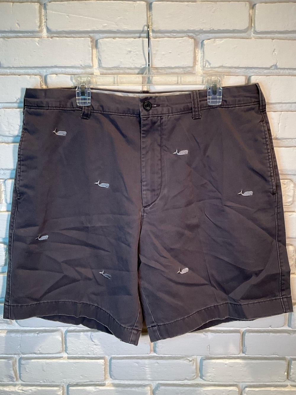 J. Crew Factory Gray Whale Embroidered Shorts Size 38